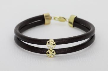 Pulseira Sinergia Giratória Couro